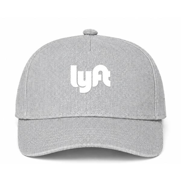 Lyft White Logo Gray Dad Baseball Cap Hat