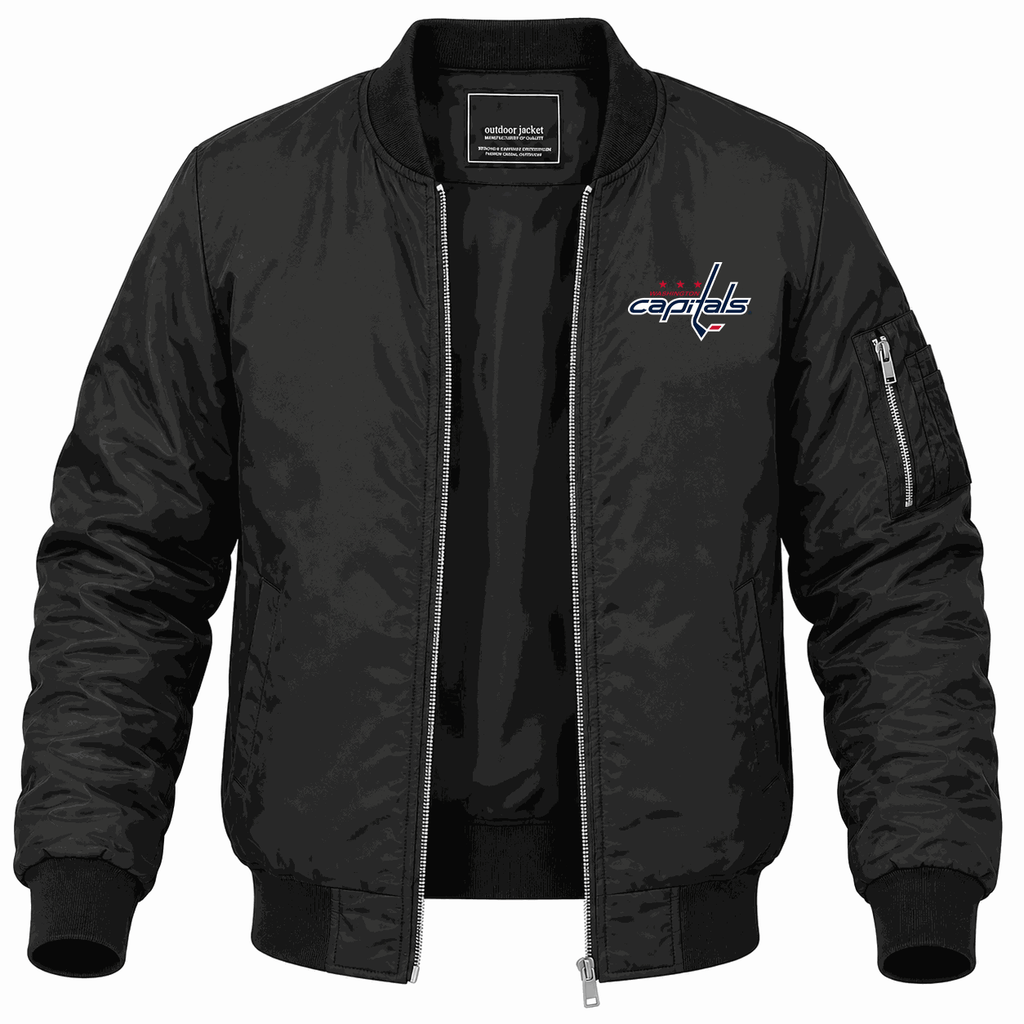 Men's Washington Capitals Lightweight Bomber Jacket - Black