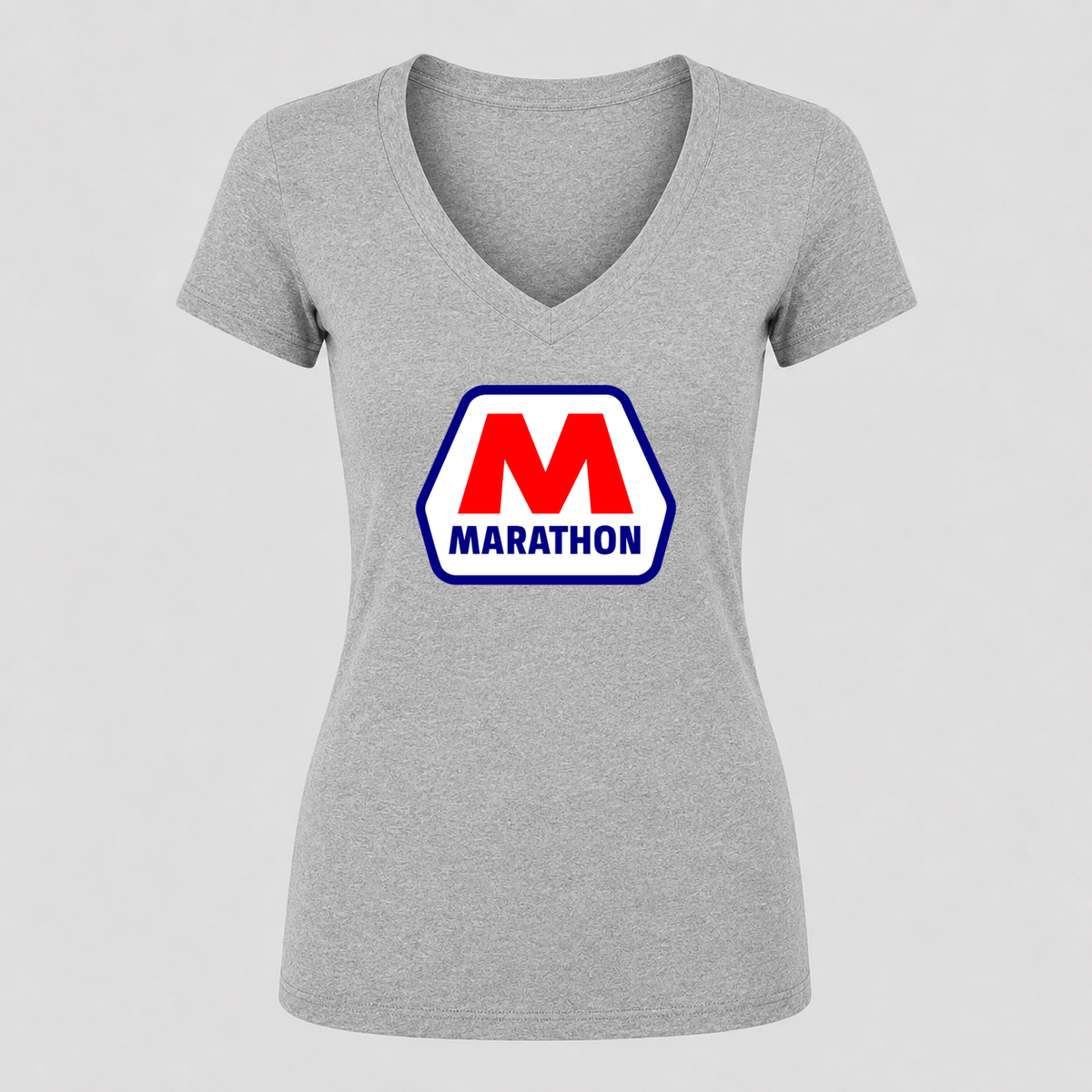 Women's Marathon V Neck T-Shirt in gray