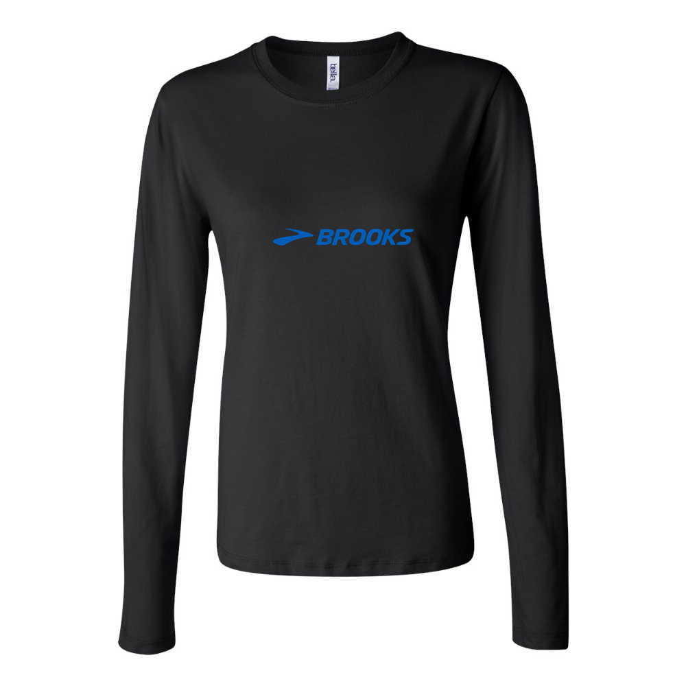 Women's Brooks Logo 1536x864 Long Sleeve T-Shirt - Black