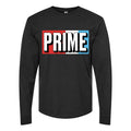 Men's Prime Drink Logo Long sleeves Cotton Blend T-Shirt - Black