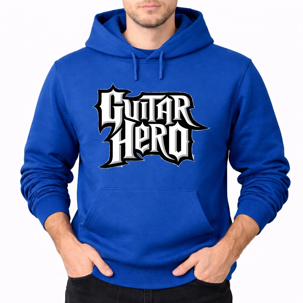 Men's Guitar Hero Pullover Hoodie - Blue