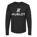 Men's Hublot logo White Long sleeves Cotton Blend T-Shirt - Black