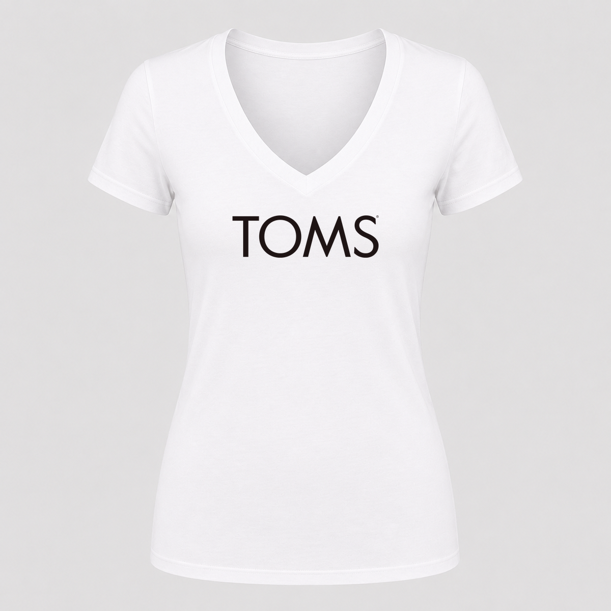 Women's Toms V Neck T-Shirt in white