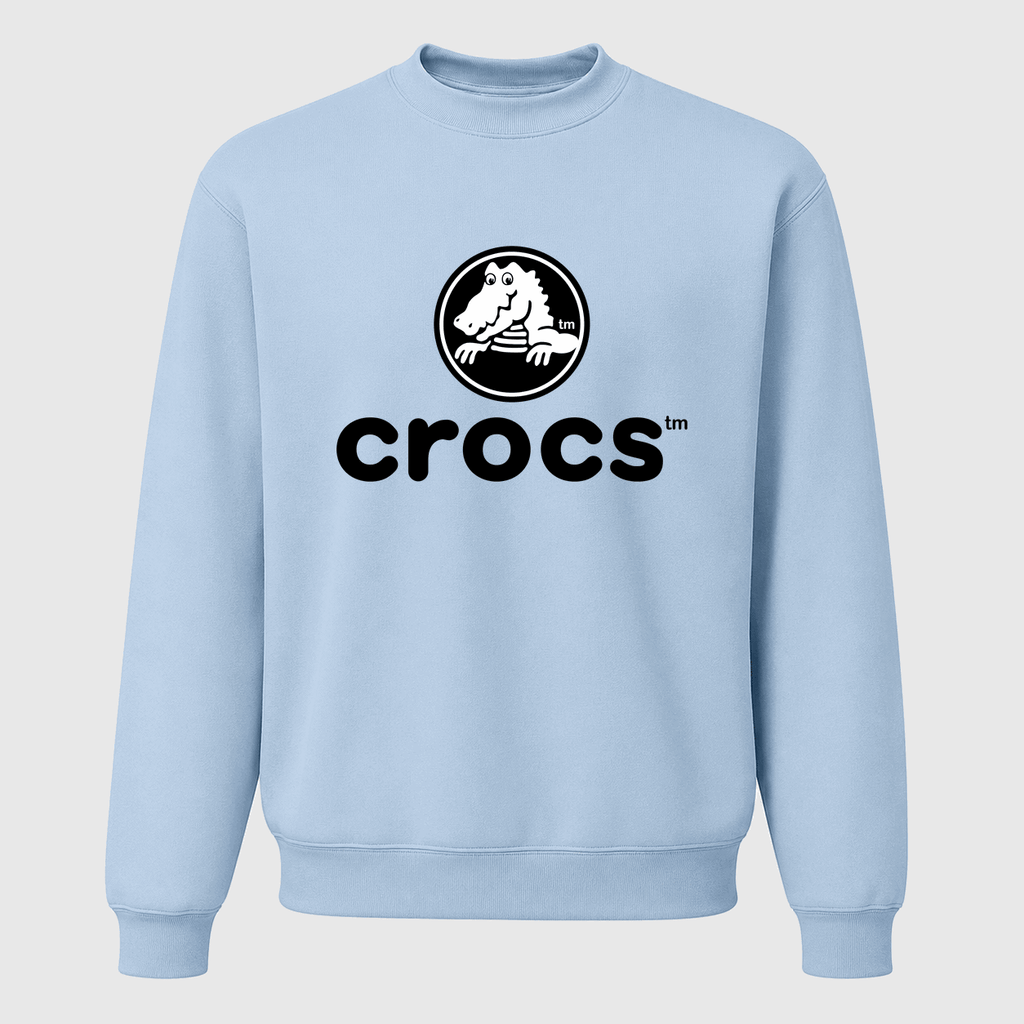Men's Crocs Crewneck Sweatshirt - Sky Blue