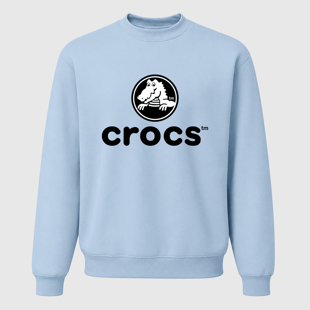 Men's Crocs Crewneck Sweatshirt - Sky Blue