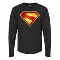 Men's Superman 2025 Long sleeves Cotton Blend T-Shirt - Black