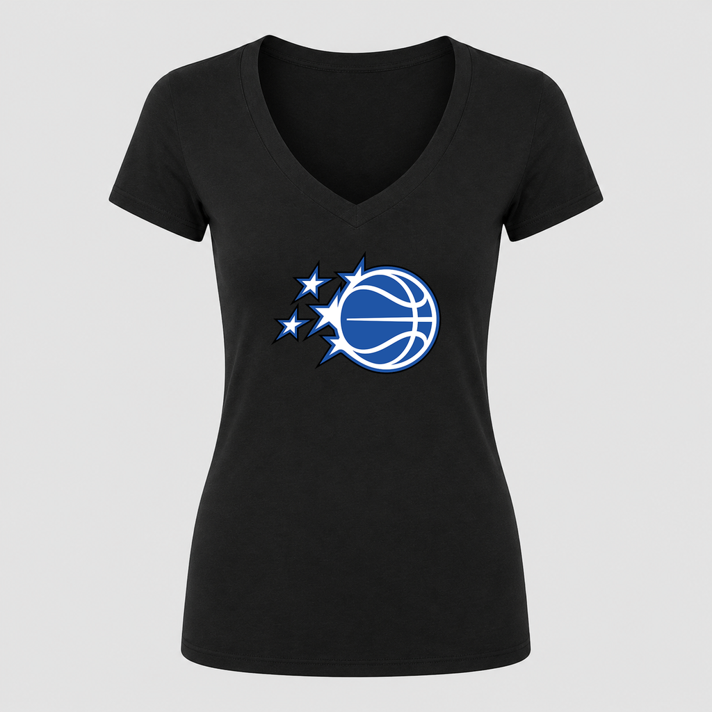 Women's Orlando Magic V Neck T-Shirt in black