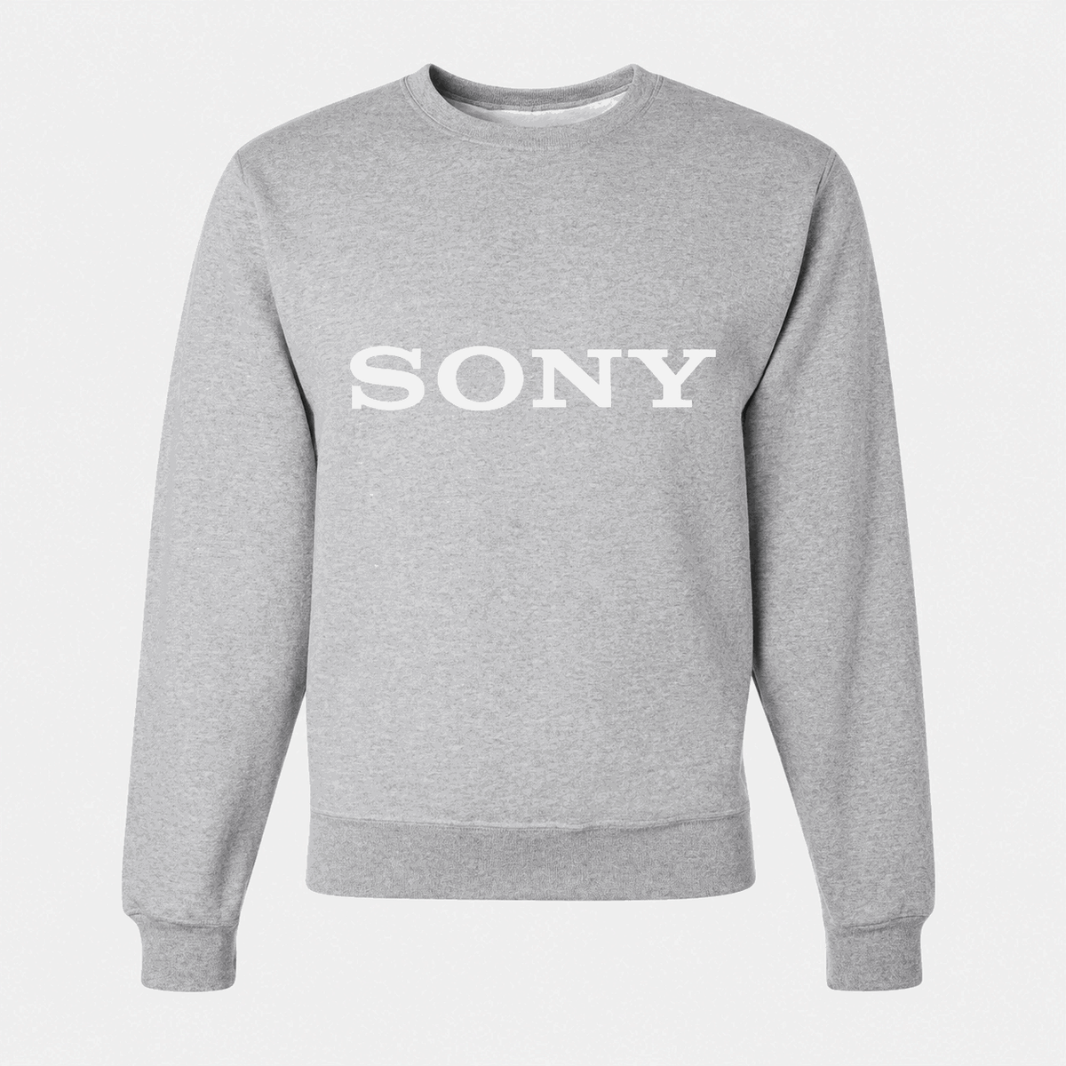 Men's Sony White Logo Crewneck Sweatshirt - Gray