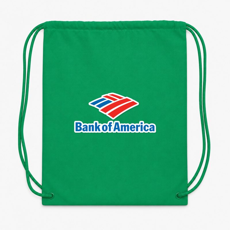 Bank Of America Drawstring Bag - Green