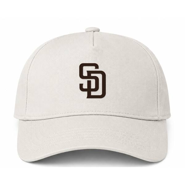 San Diego Padres MLB Logo Beige Dad Baseball Cap Hat