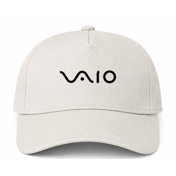 Sony VAIO Black Logo Beige Dad Baseball Cap Hat