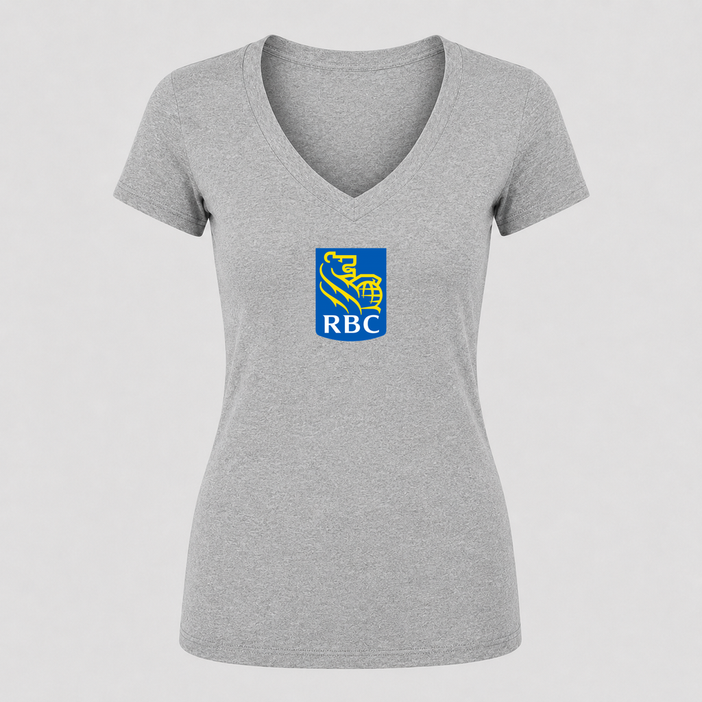 Women's RBC V Neck T-Shirt in gray