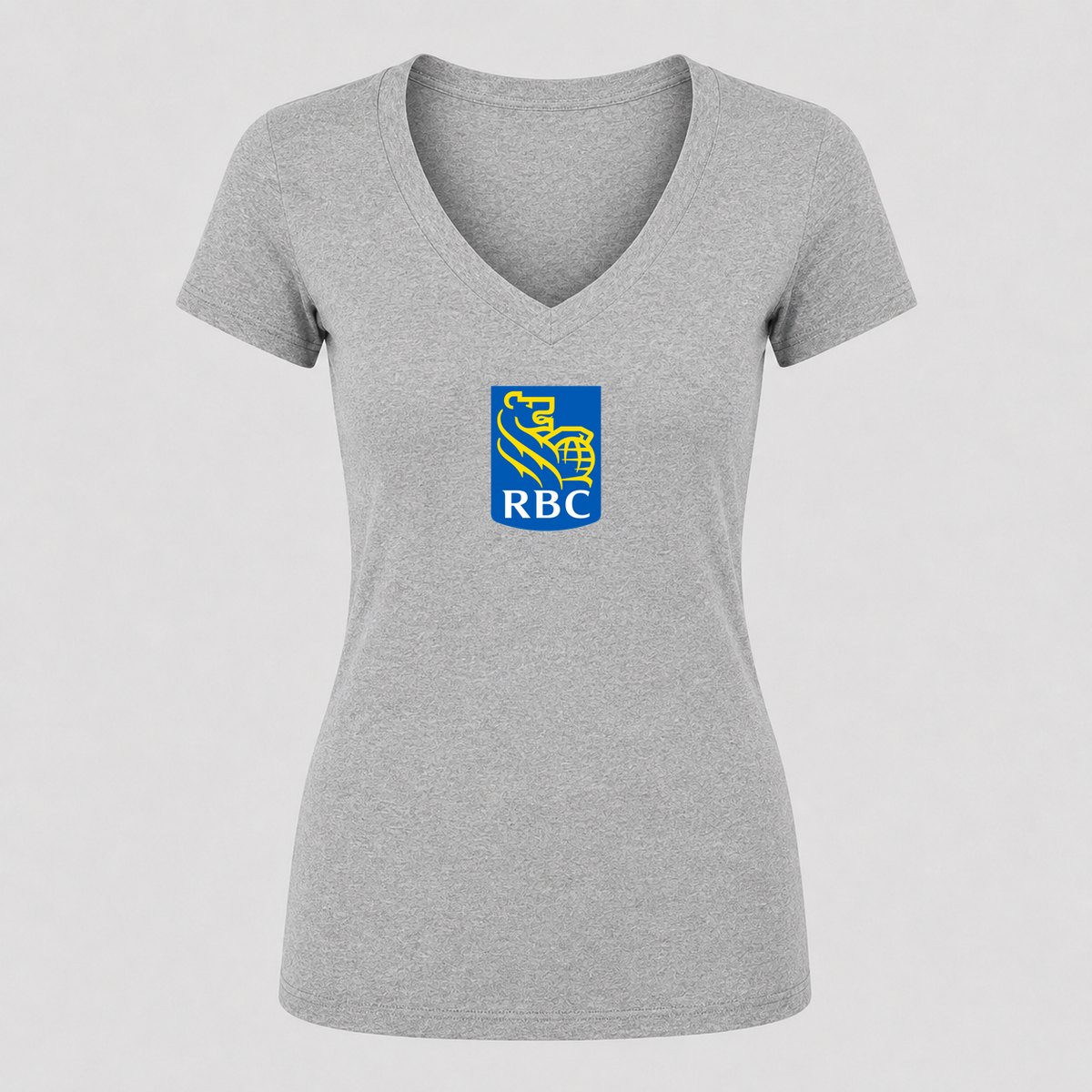Women's RBC V Neck T-Shirt in gray