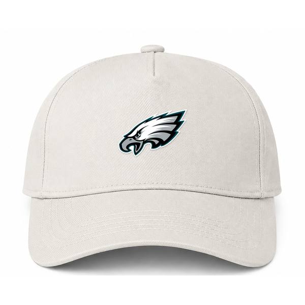 Philadelphia Eagles NFL Logo Beige Dad Baseball Cap Hat
