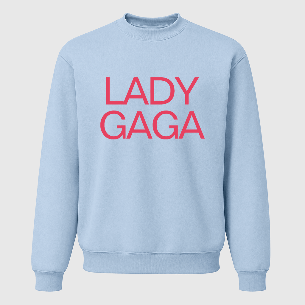 Men's Lady Gaga Crewneck Sweatshirt - Sky Blue