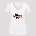 Women's Doritos V Neck T-Shirt in white