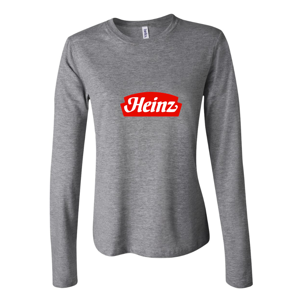 Women's Heinz Logo food 1536x864 Long Sleeve T-Shirt - Gray