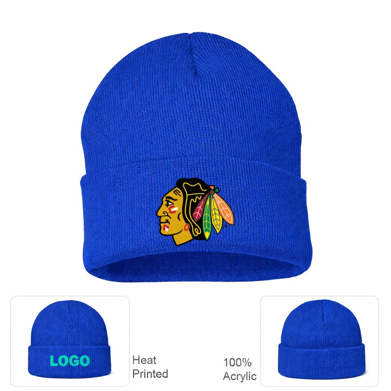 Chicago Blackhawks Royal Blue Beanie Hat