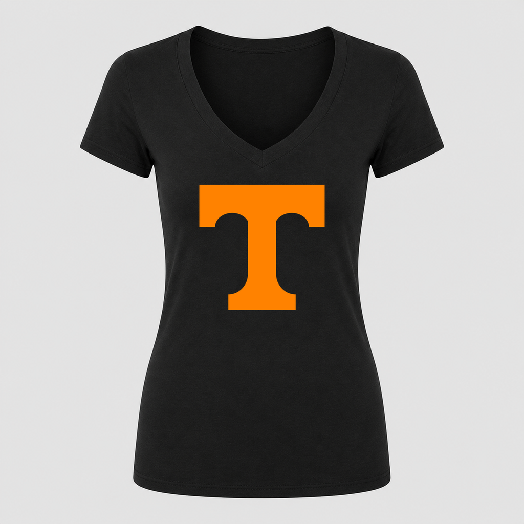 Women's Tennessee Volunteers V Neck T-Shirt in black
