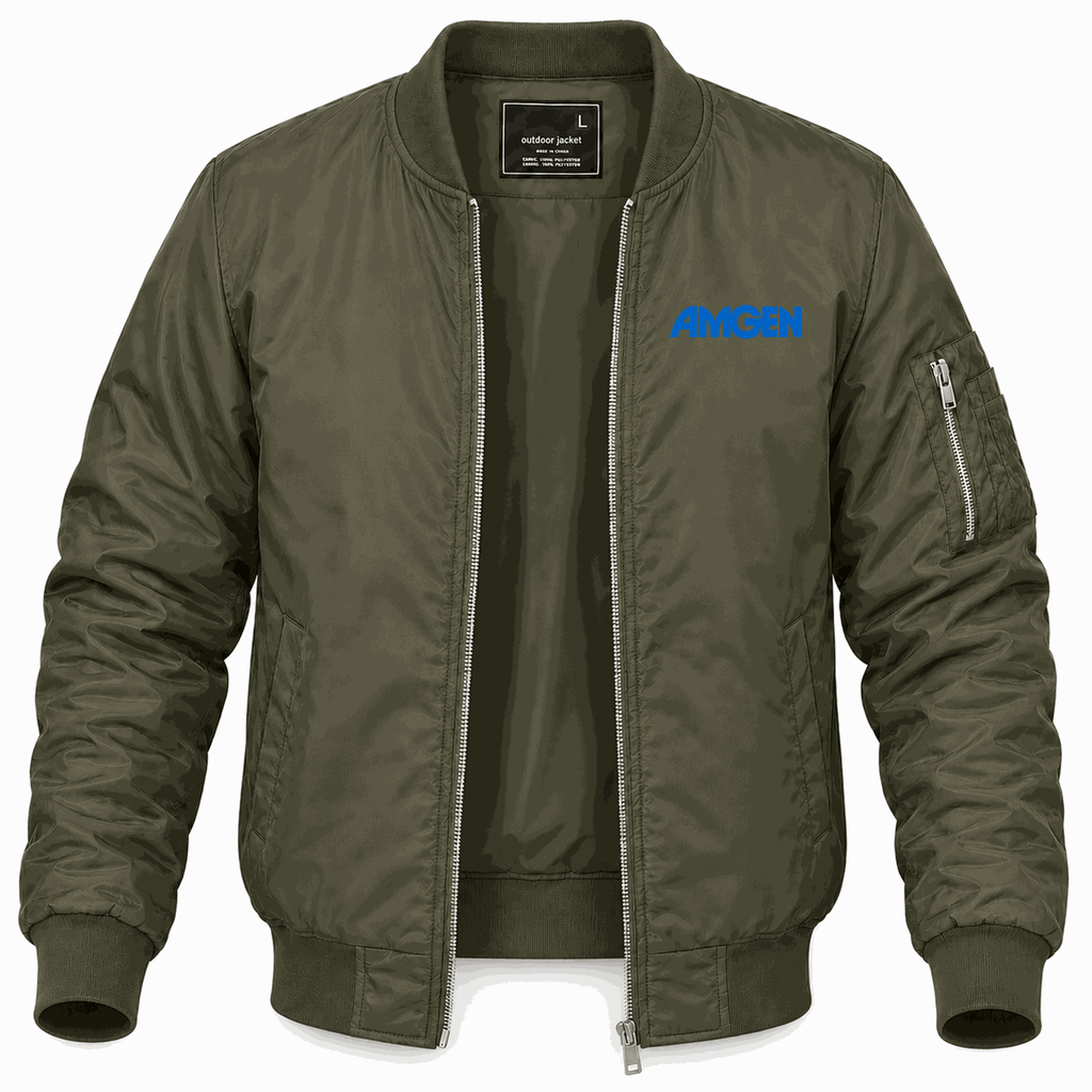 Men's Amgen Lightweight Bomber Jacket - Army Green