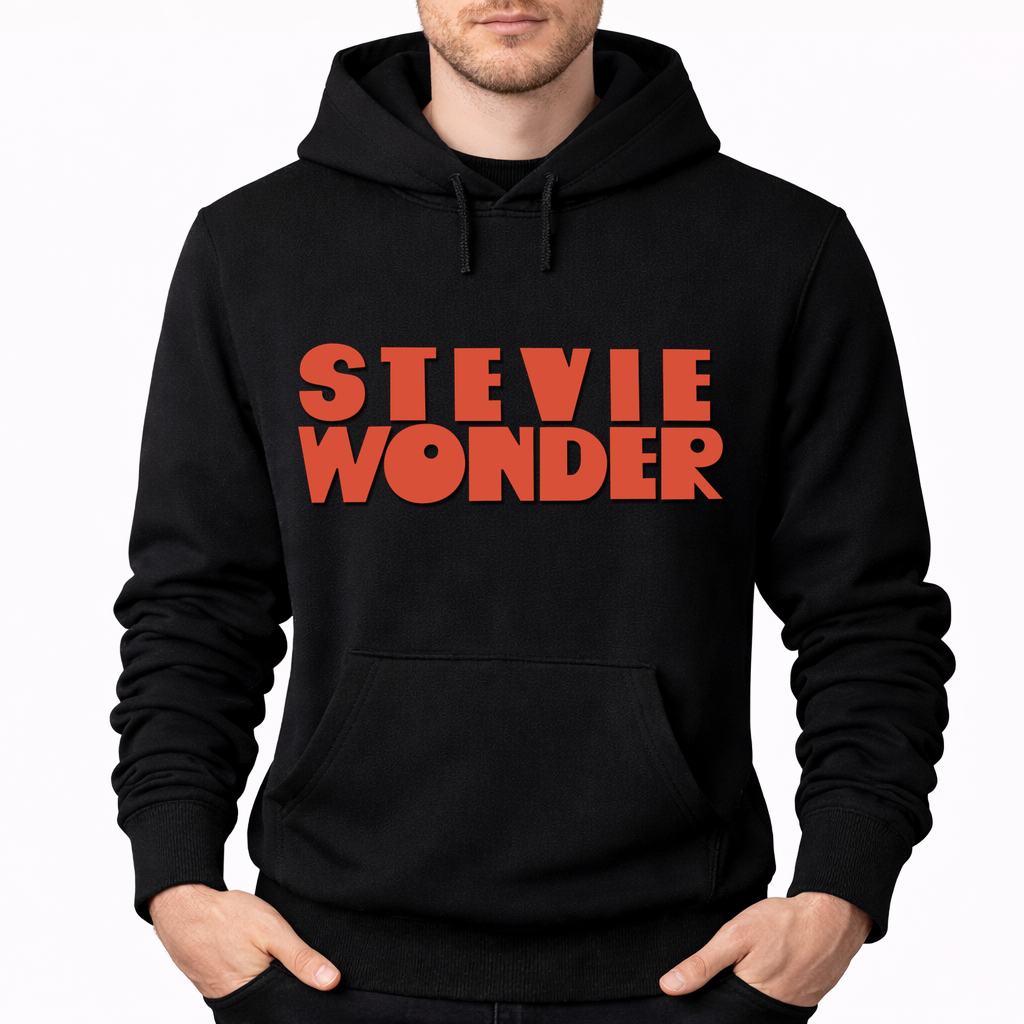 Men's Stevie Wonder Pullover Hoodie - Black
