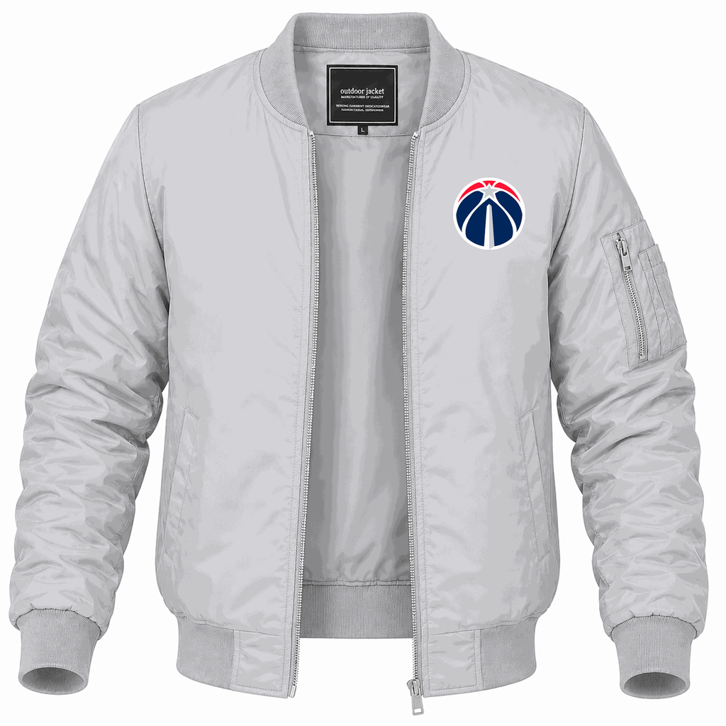 Men's Washington Wizards Lightweight Bomber Jacket - Gray