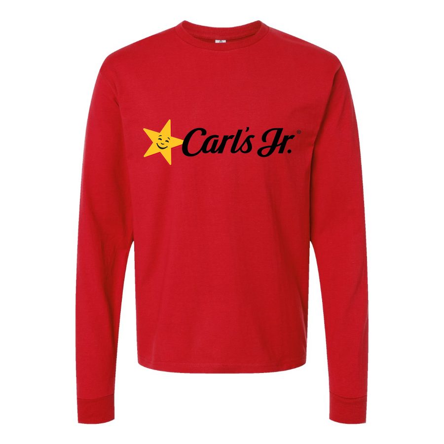 Men's Logo-Carls-Jr.-1536x864 Long sleeves Cotton Blend T-Shirt - Red