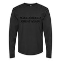 Men's Make America Great Again Logo Long sleeves Cotton Blend T-Shirt - Black