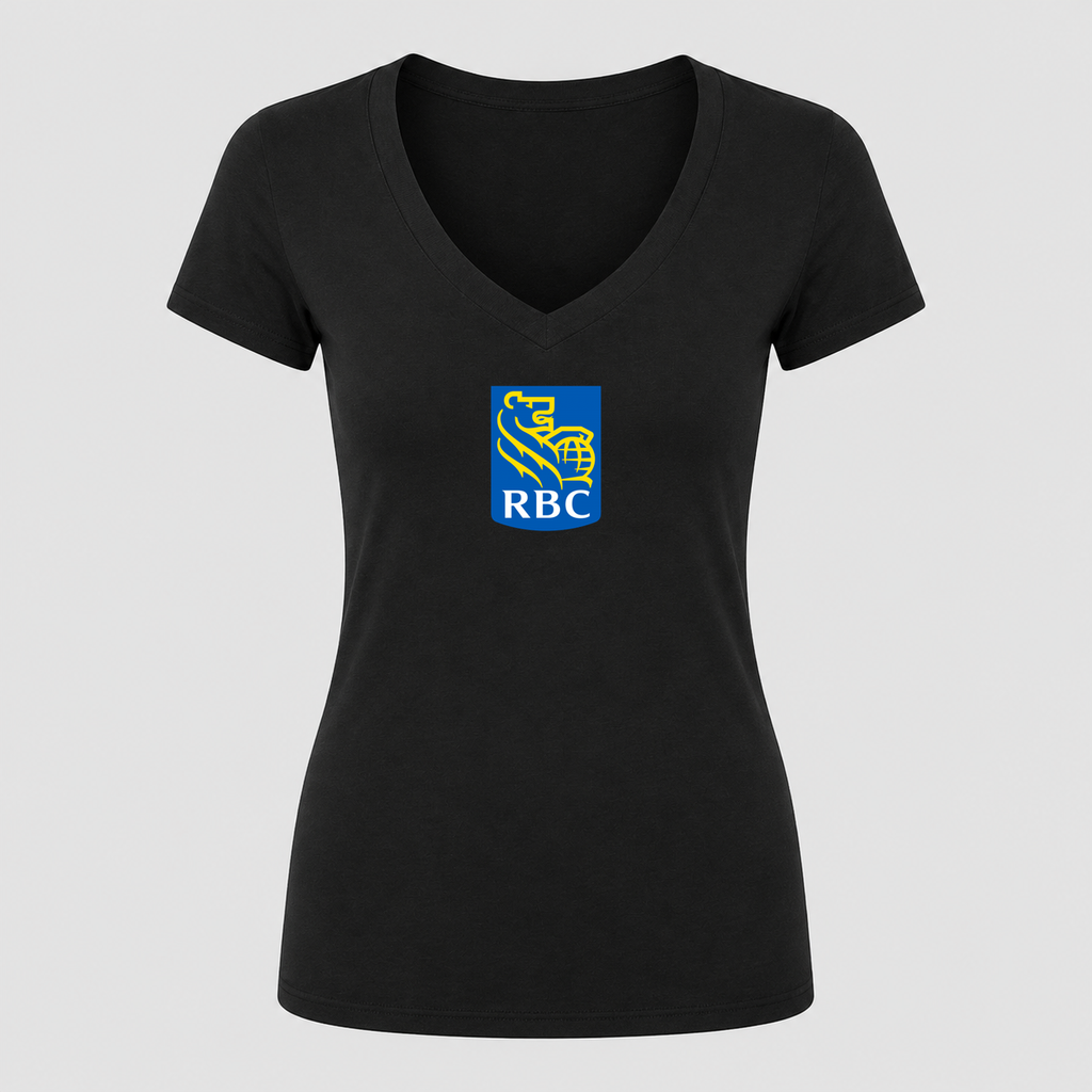 Women's RBC V Neck T-Shirt in black