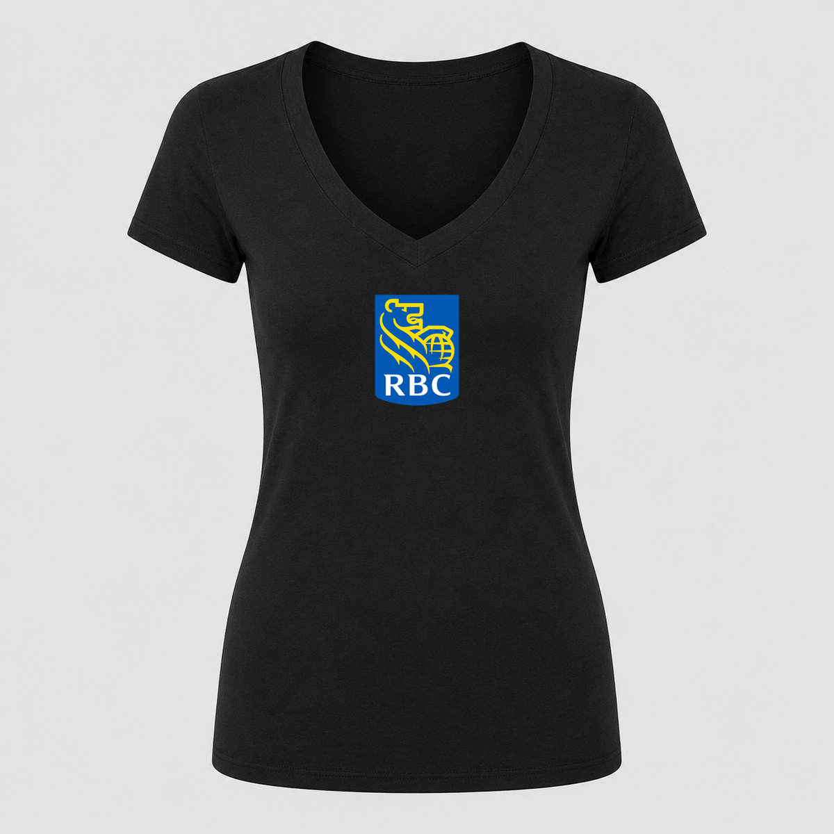 Women's RBC V Neck T-Shirt in black