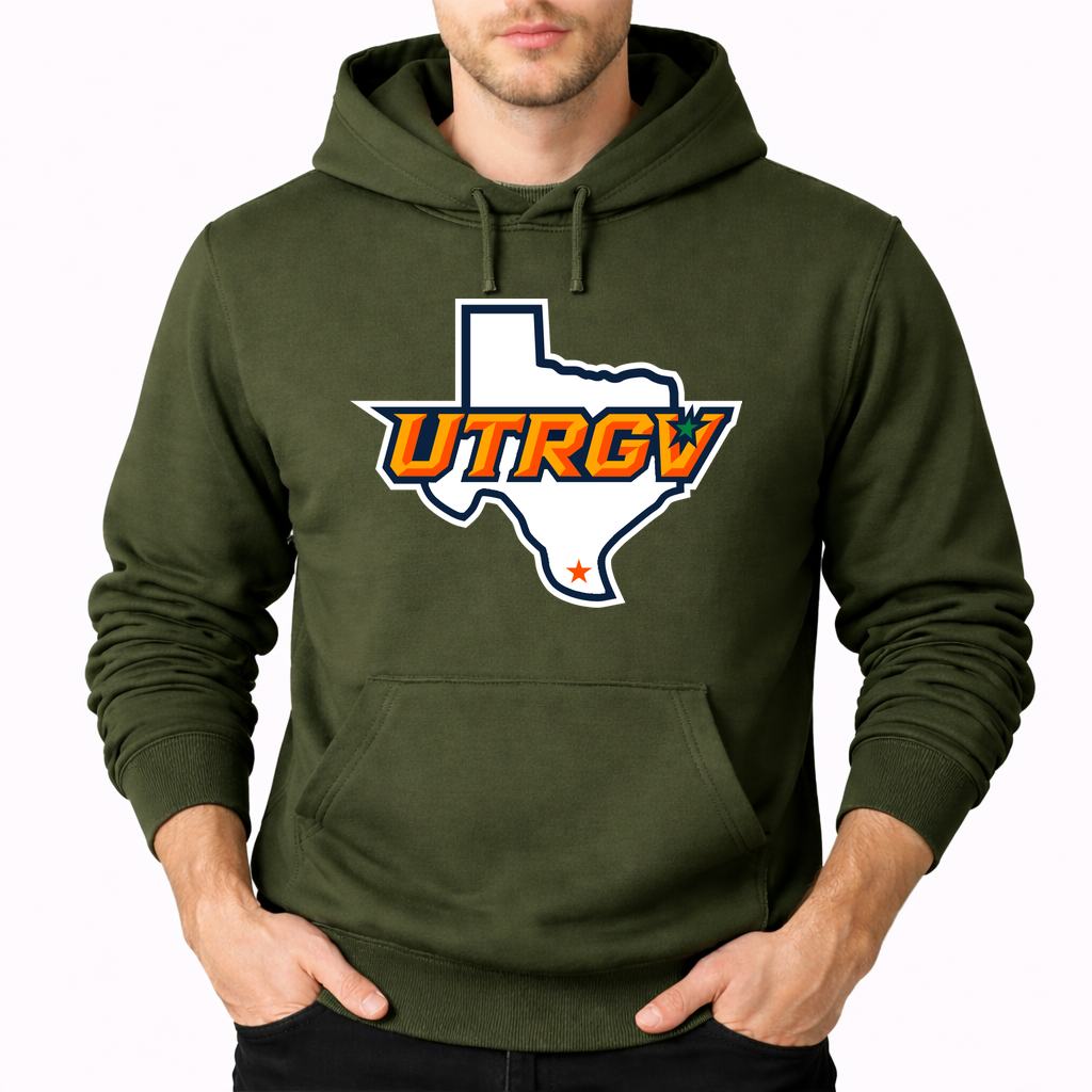 Men's UTRGV Vaqueros Pullover Hoodie - Army Green
