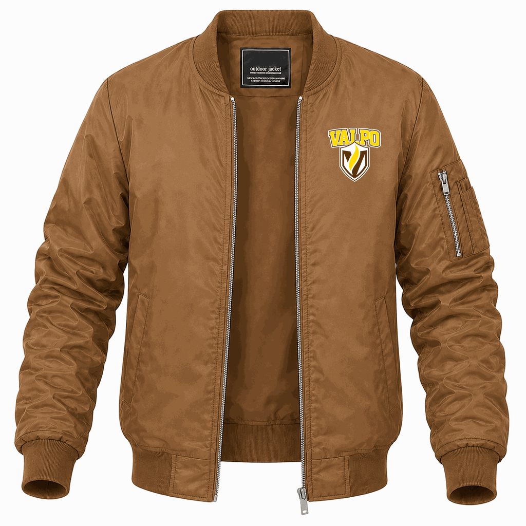 Men's Valparaiso Crusaders Logo Lightweight Bomber Jacket - Brown