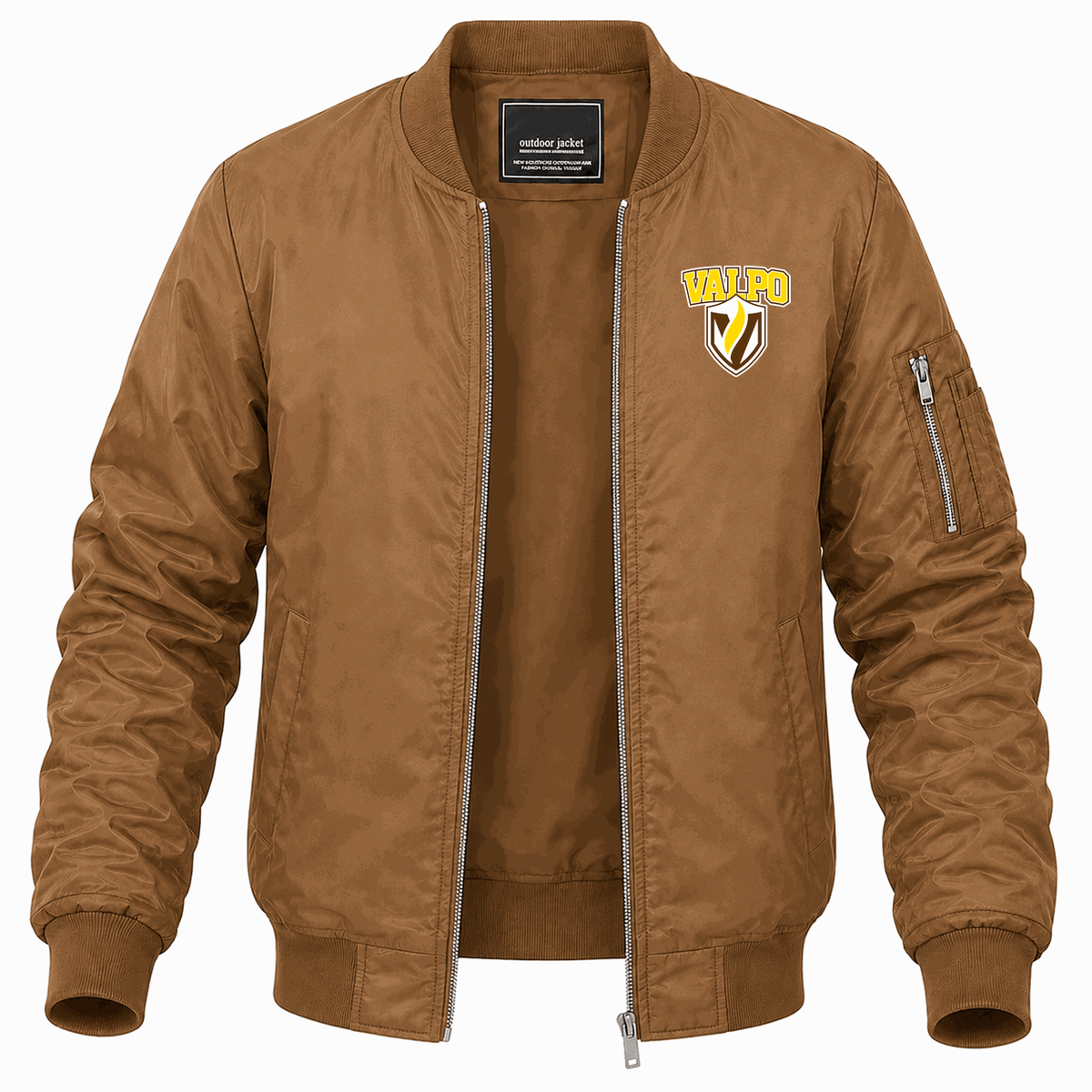 Men's Valparaiso Crusaders Logo Lightweight Bomber Jacket - Brown