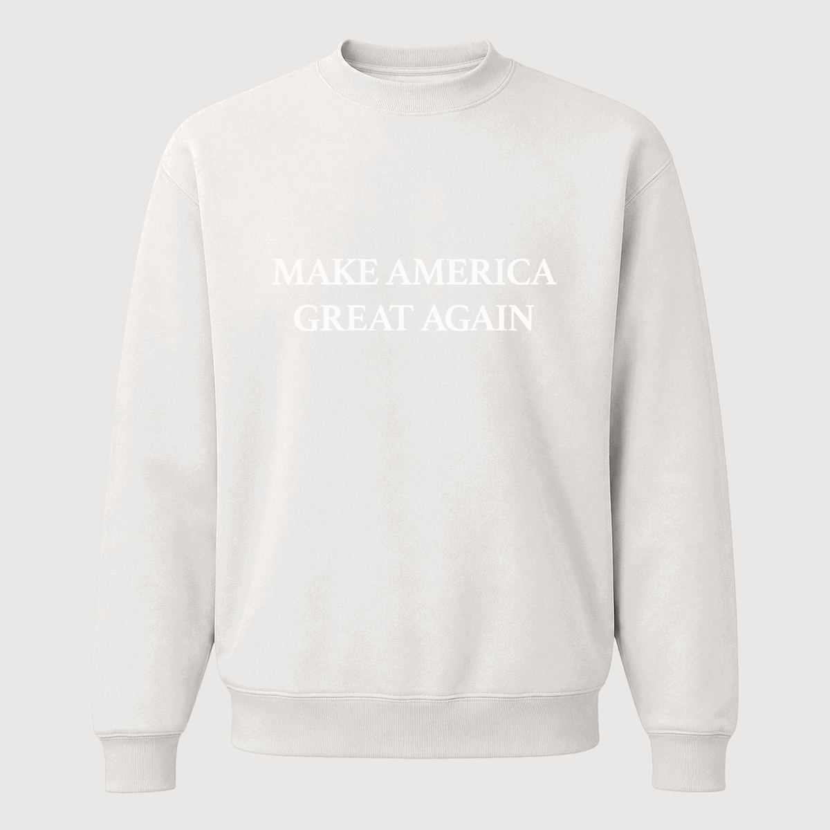 Men's Make America Great Again White Logo Crewneck Sweatshirt - White