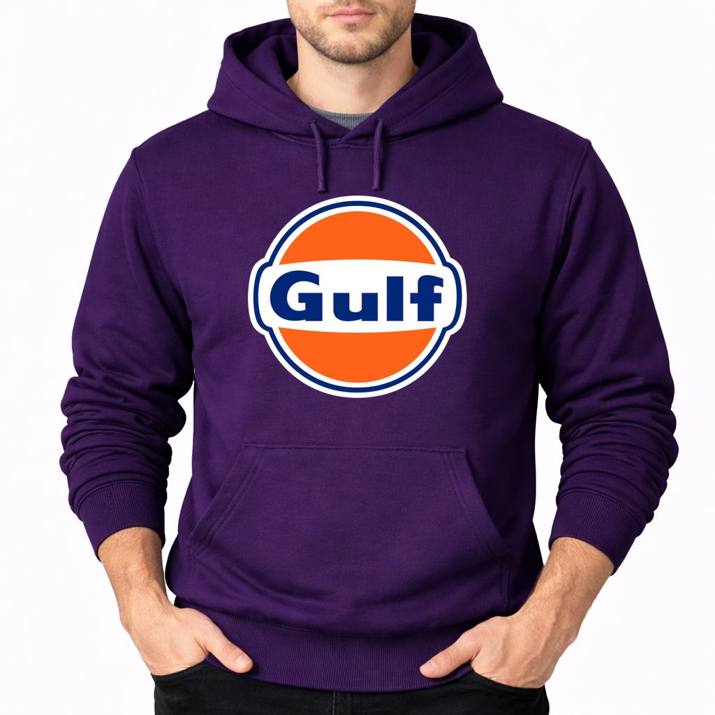 Men's Gulf Oil Pullover Hoodie - Purple