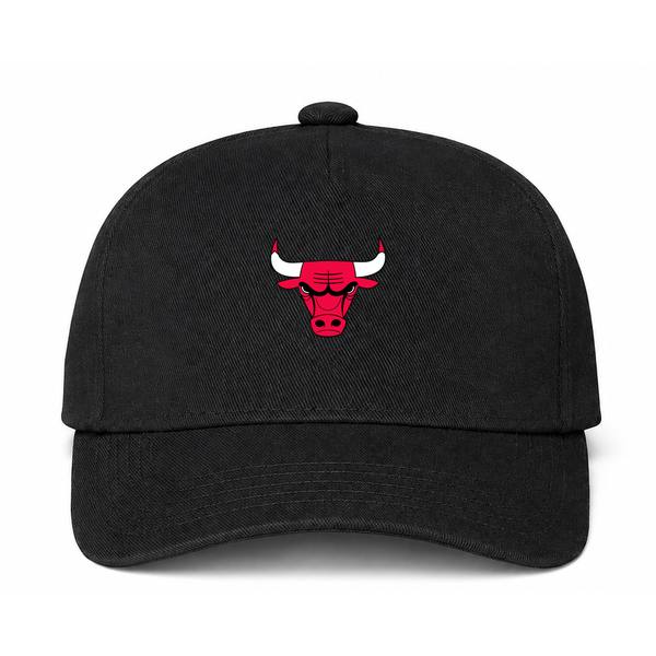 Chicago Bulls NBA Logo Black Dad Baseball Cap Hat