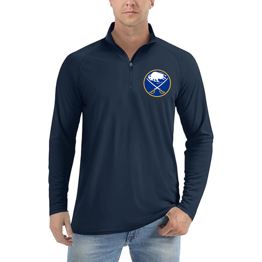 Buffalo Sabres quarter-zip athletic shirt in Navy