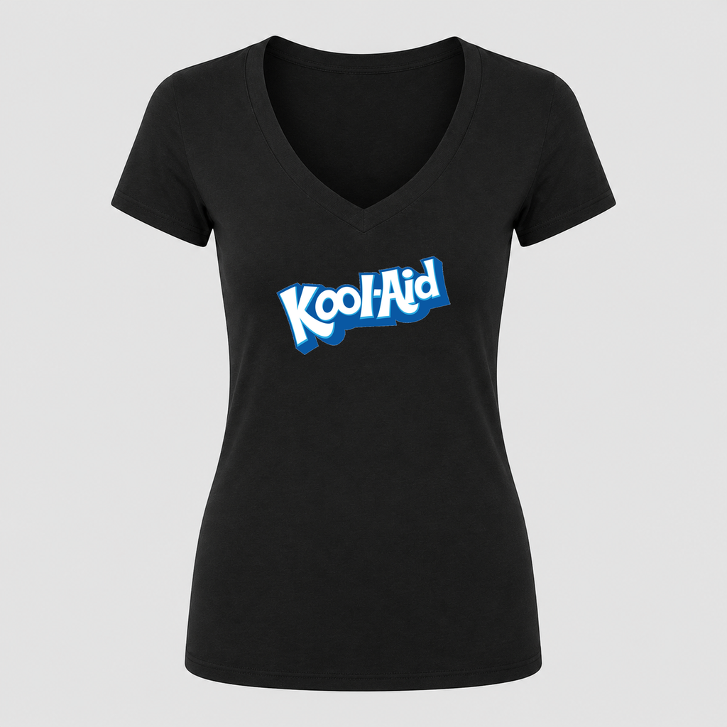 Women's Kool-Aid V Neck T-Shirt in black