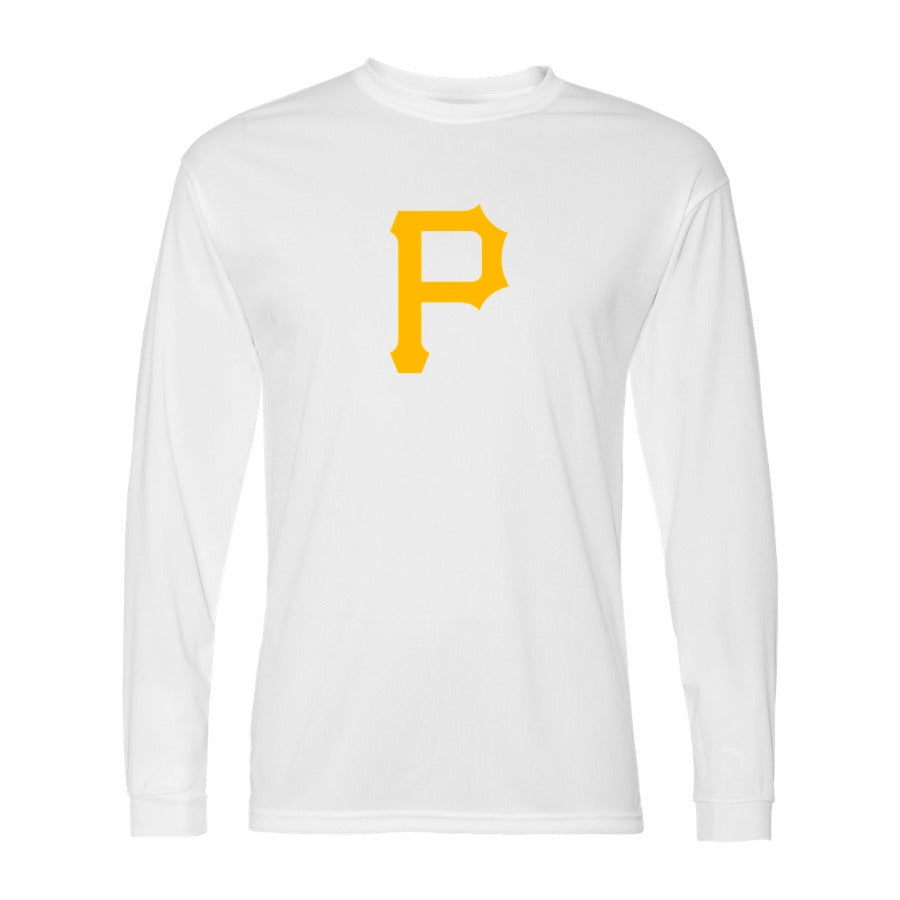 Men's Pittsburgh Pirates Polyester Long Sleeve T-Shirt - White