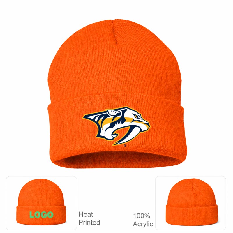 Nashville Predators Orange Beanie Hat