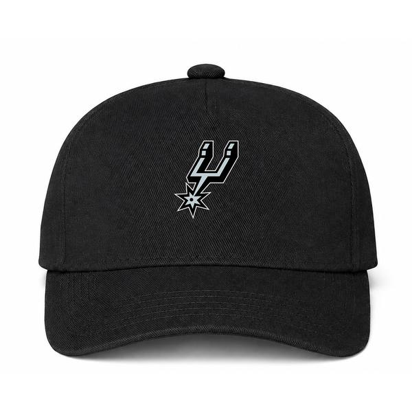 San Antonio Spurs NBA Logo Black Dad Baseball Cap Hat