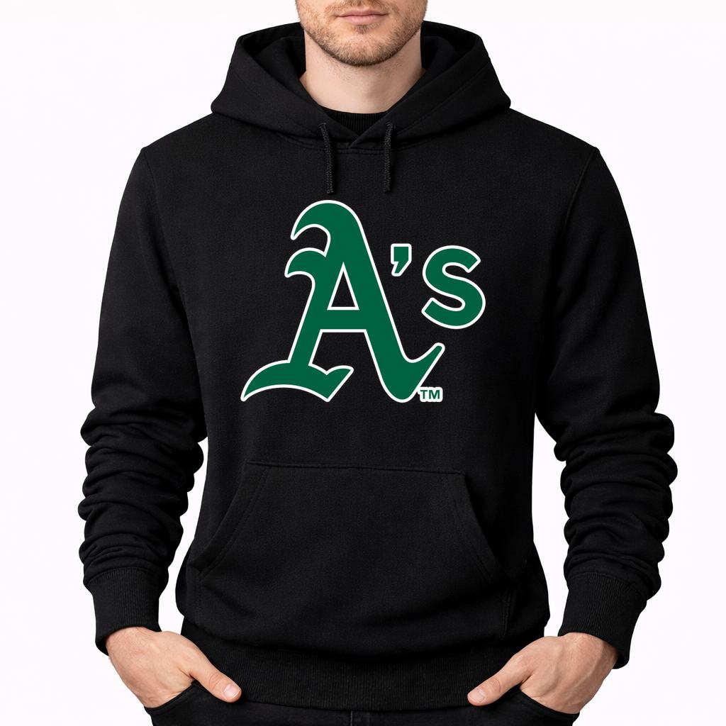 Men's Oakland Athletics Pullover Hoodie - Black