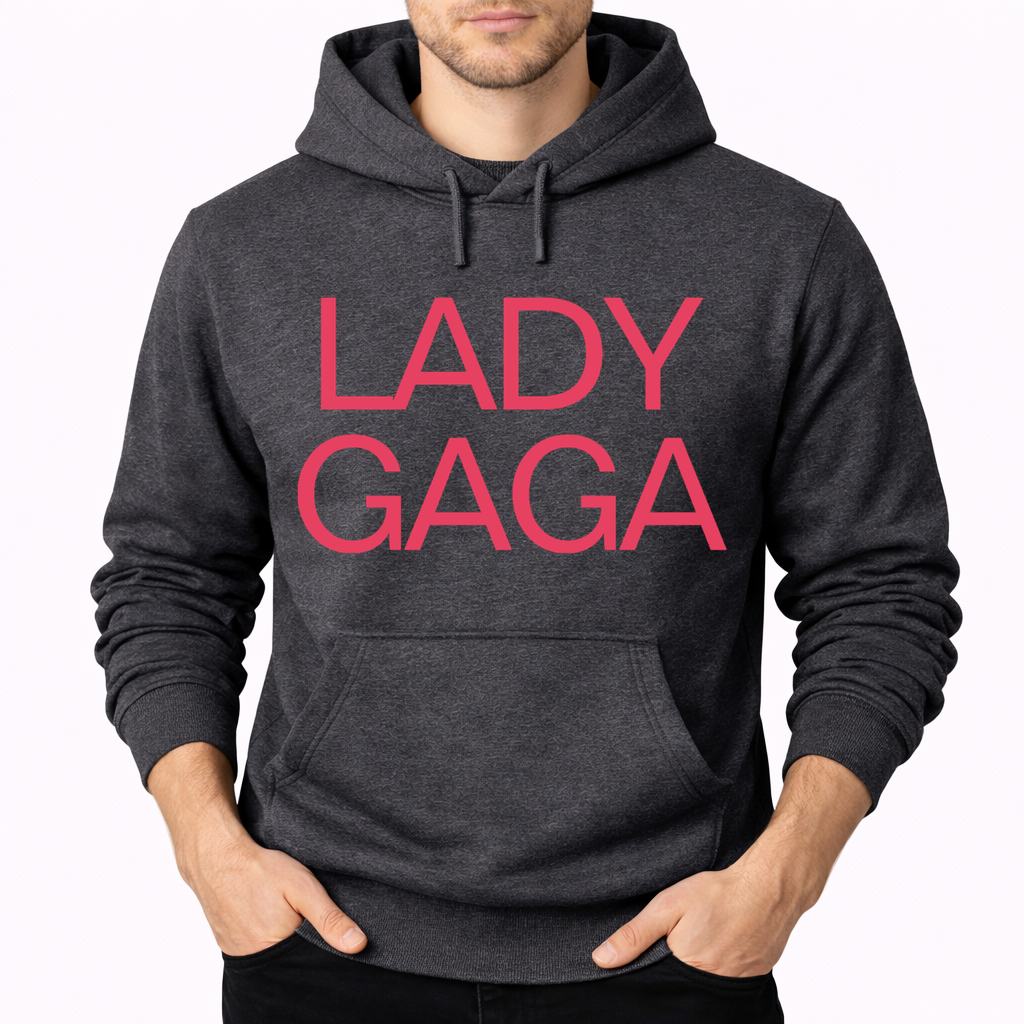Men's Lady Gaga Pullover Hoodie - Charcoal
