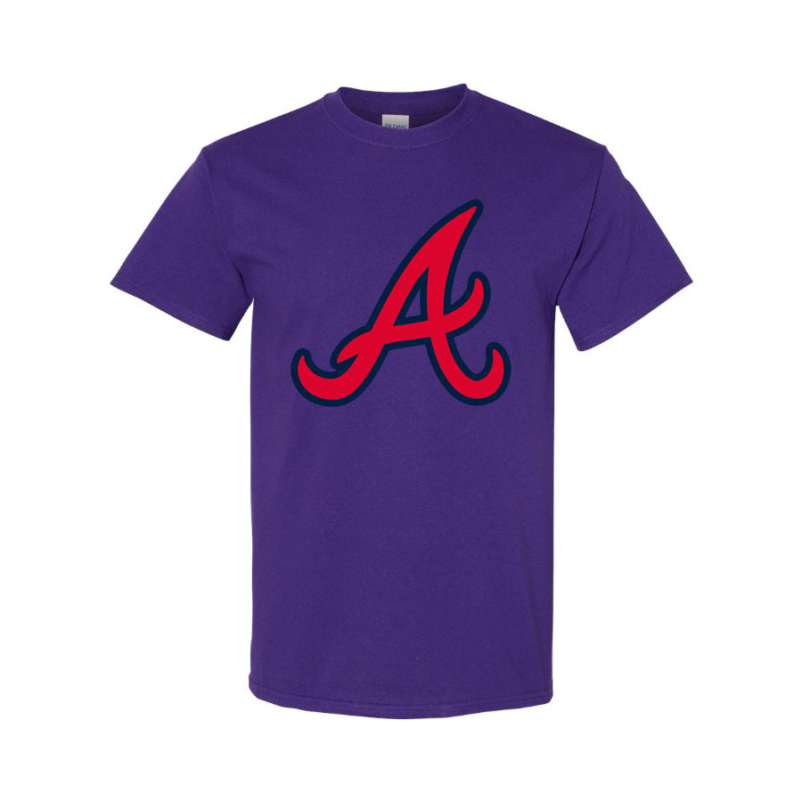 Men's Atlanta Braves Cotton T-Shirt - Purple