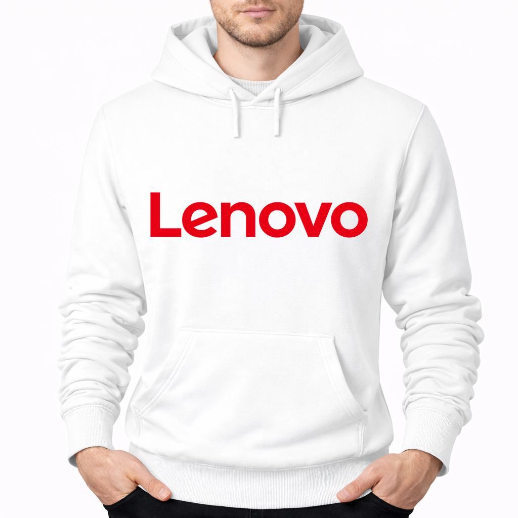 Men's Lenovo Pullover Hoodie - White
