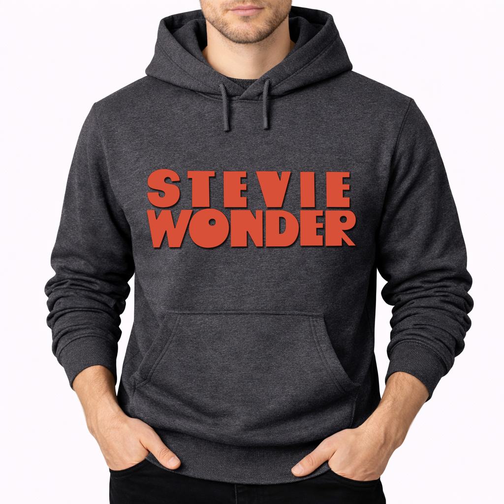 Men's Stevie Wonder Pullover Hoodie - Charcoal