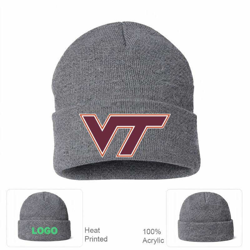 Virginia Tech Hokies Grey Beanie Hat