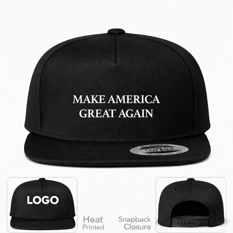 Make America Great Again White Logo Snapback Hat