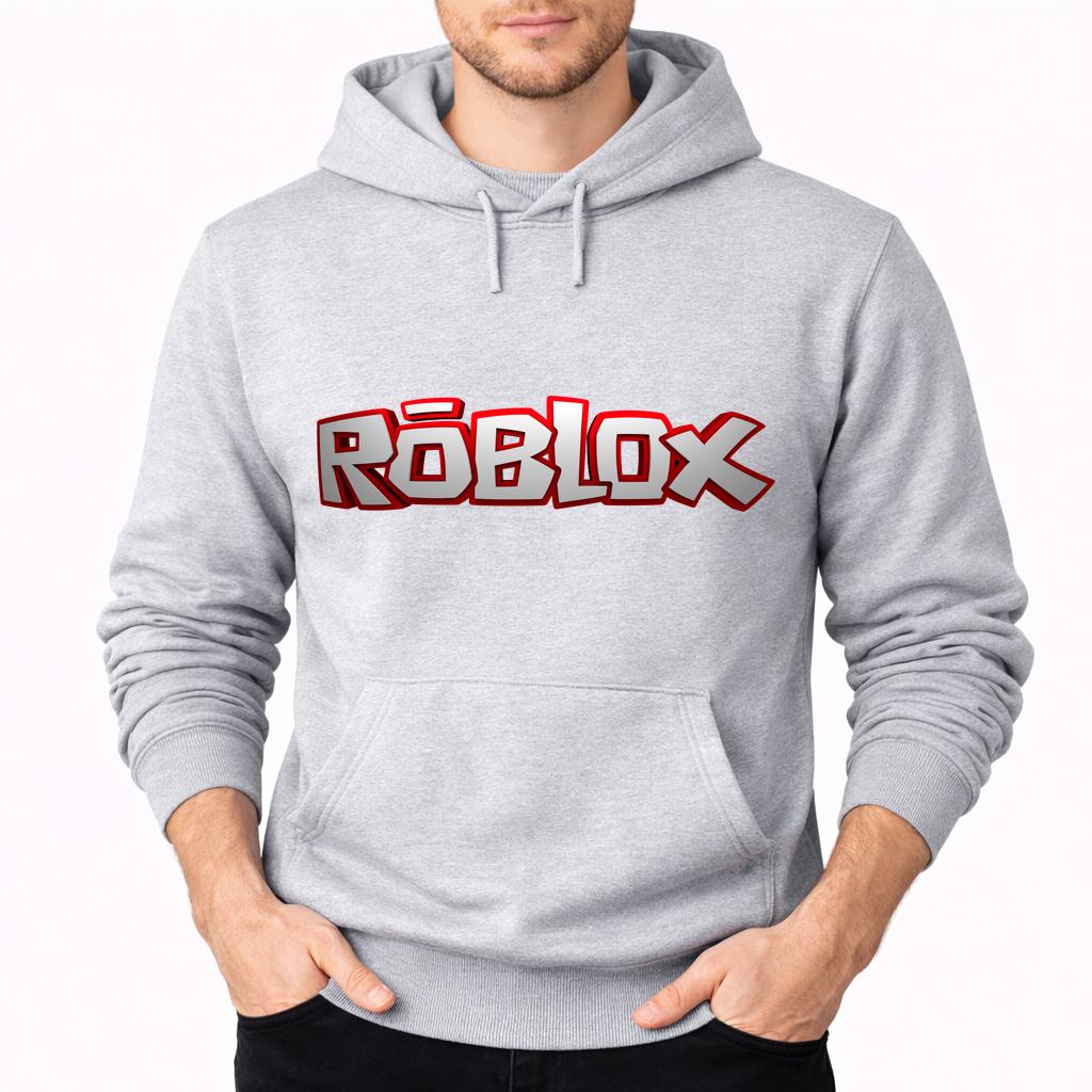 Men's Roblox Pullover Hoodie - Gray